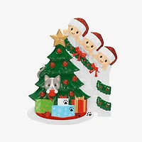 Cat in Christmas Tree Family of Ornament