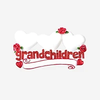 Grandchildren with Three Hearts Ornament