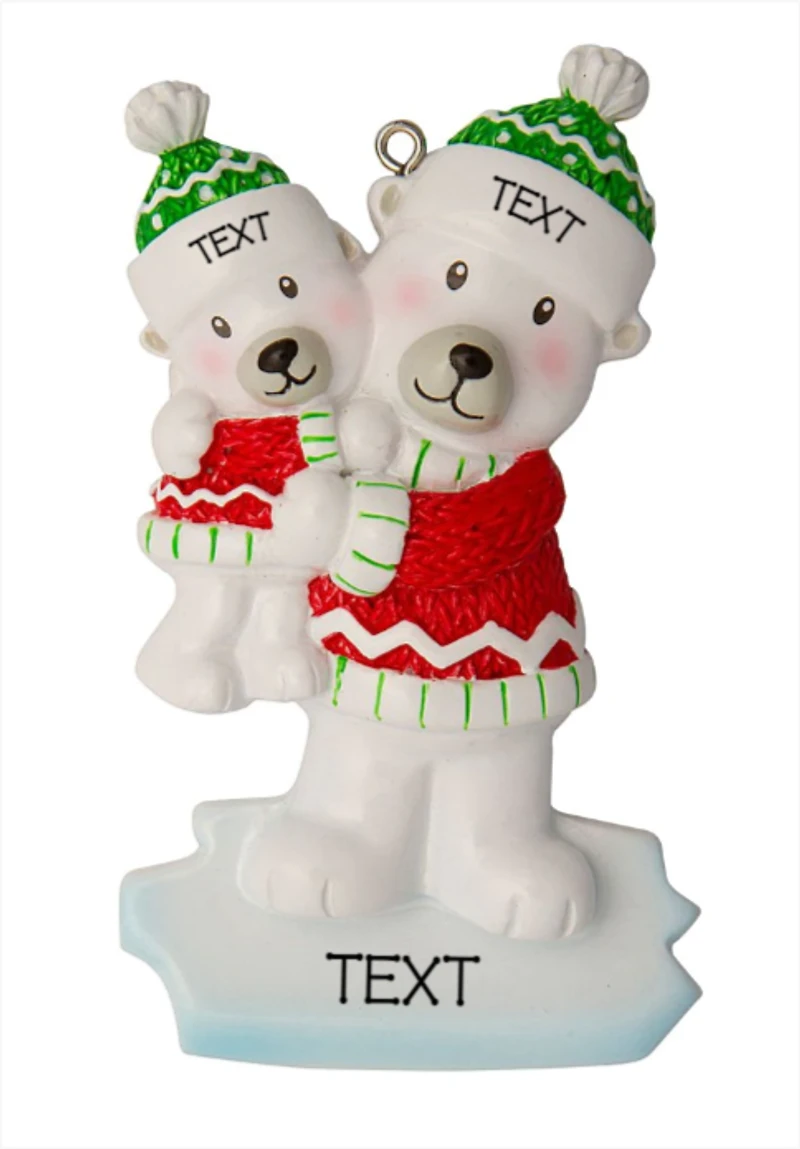 Parent with 1 Kid Ornament