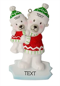 Parent with 1 Kid Ornament
