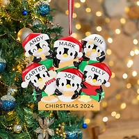 Penguin Baking Family of 6 Ornament