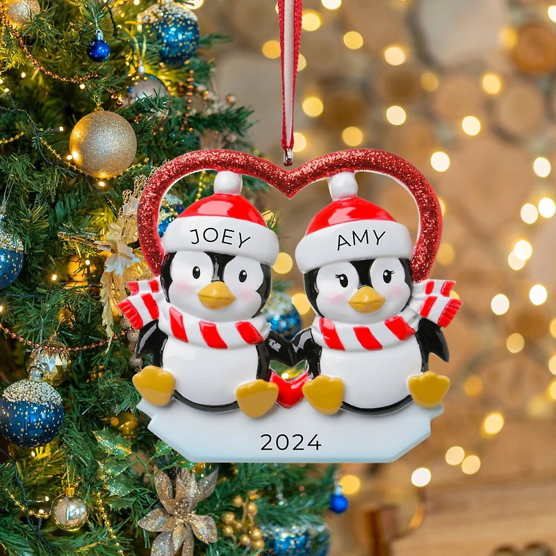 Penguins in Love Ornament