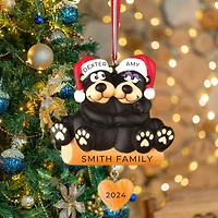 Black Bear Couple Ornament