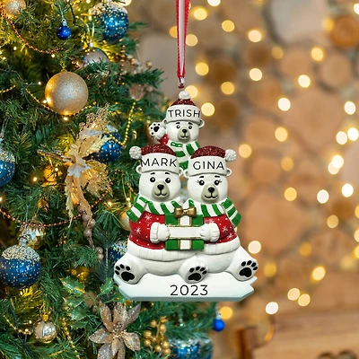 Polar Bear Family of Ornament