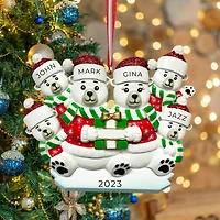 Polar Bear Family of 6 Ornament