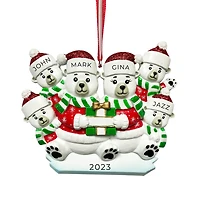 Polar Bear Family of 6 Ornament