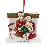 Reading In Bed Family of Ornament