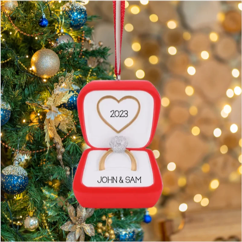 Red Ring Box Ornament