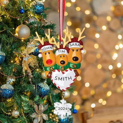 Reindeer Family of 3 Ornament