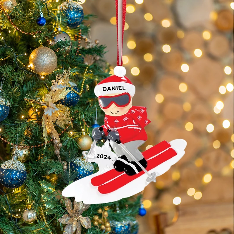 Skier Ornament