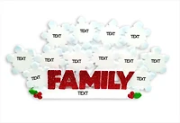 Snowflake Family of 12- Table Topper Stand Decoration