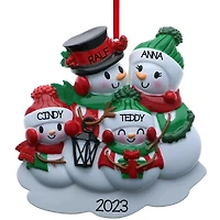 Snowman family - Family of 4 Ornament