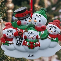 Snowman family - Family of 5 Ornament