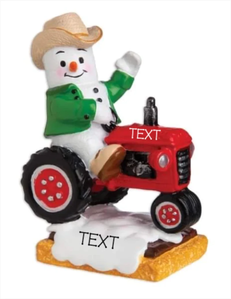 Snowmen Tractor Ornament