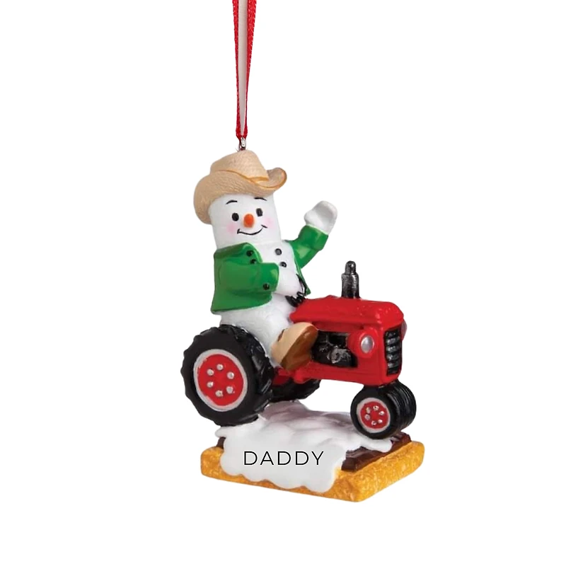 Snowmen Tractor Ornament
