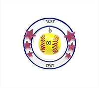 Softball - 3D Ornament