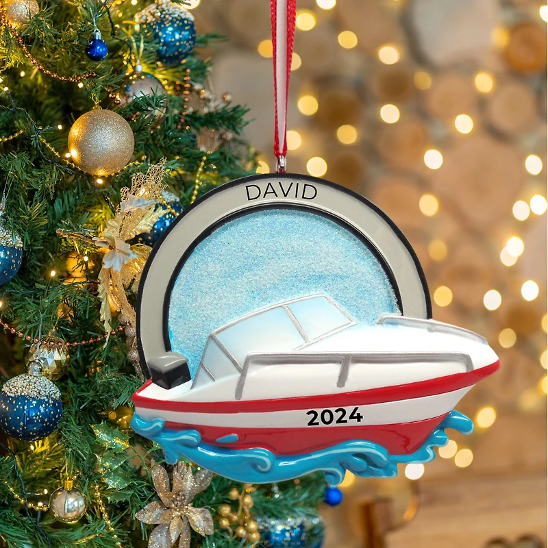 Speed Boat Ornament