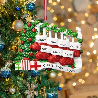 Stockings on Staircase 7 Ornament