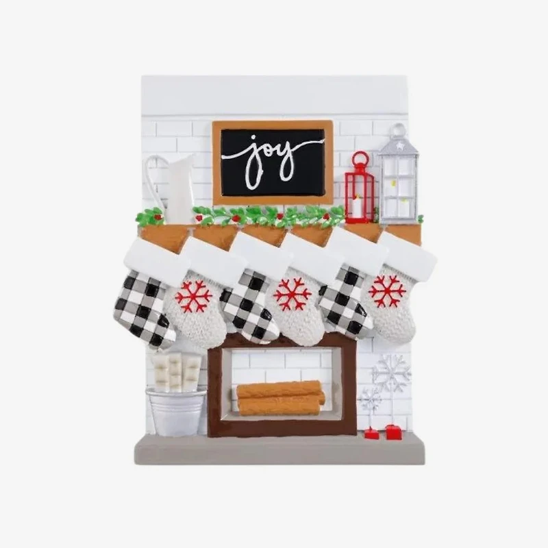 Fireplace Mantle Family of 6 - Table Topper Stand Decoration