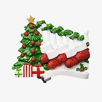 Bannister With Stockings 5 - Table Topper Stand Decoration