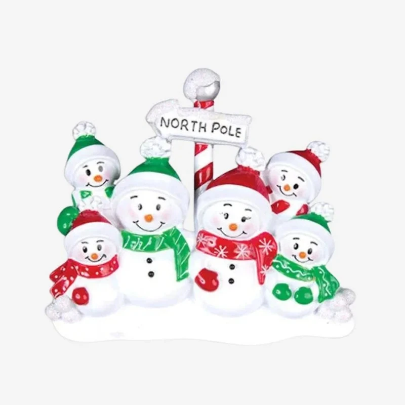 North Pole Family of 6 - Table Topper Stand Decoration