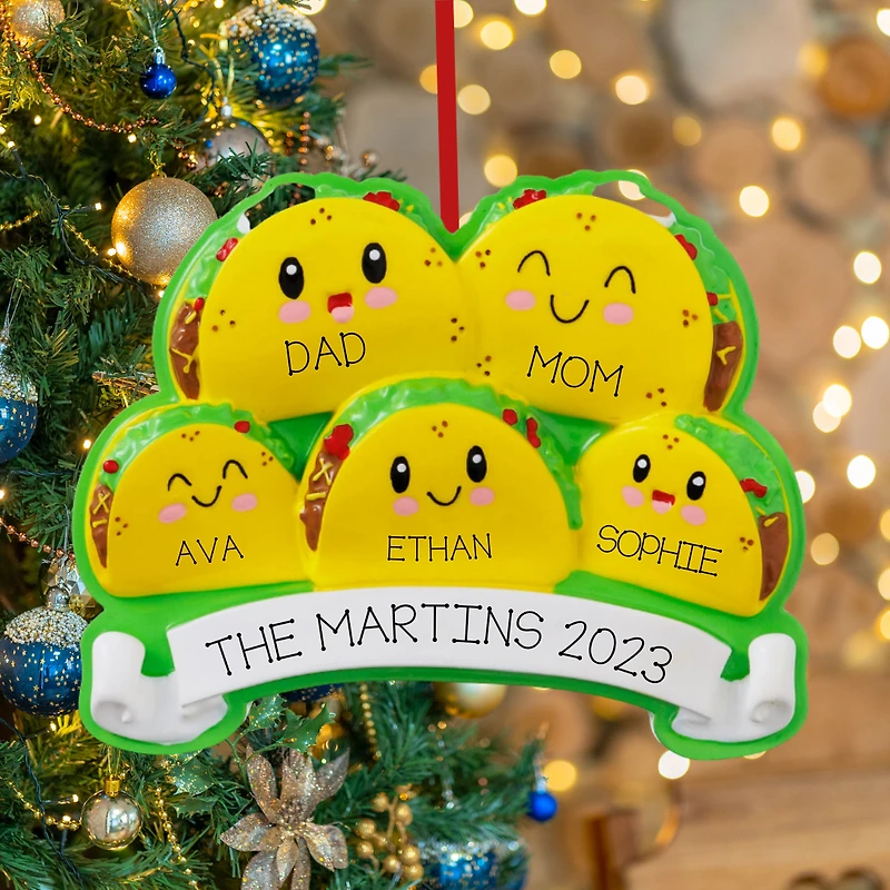 Taco Family of 5 Ornament