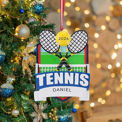 Tennis Shield Ornament
