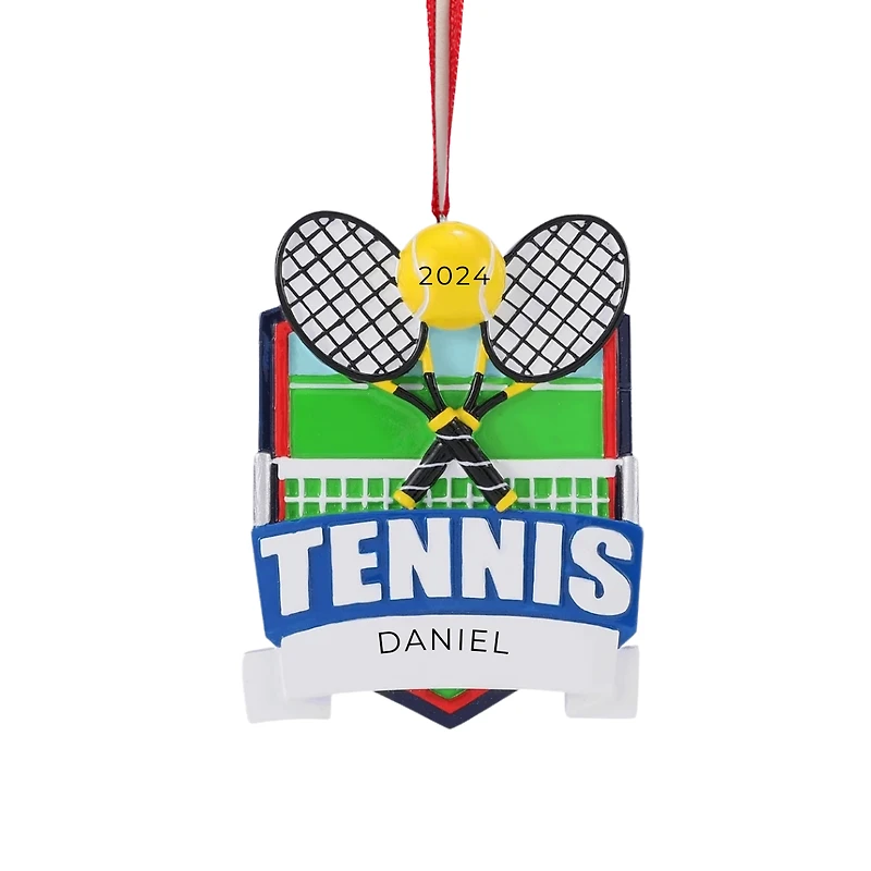 Tennis Shield Ornament
