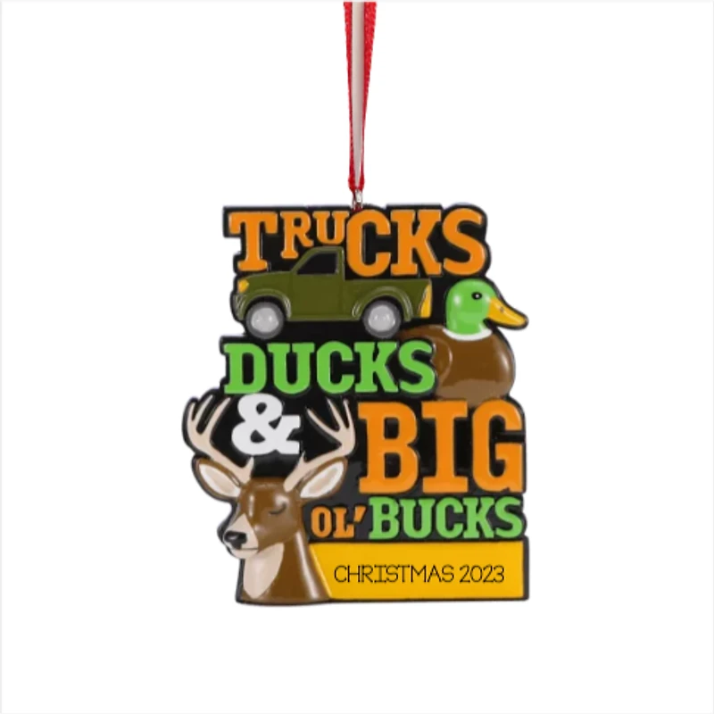 Truck, Ducks and Bucks Ornament