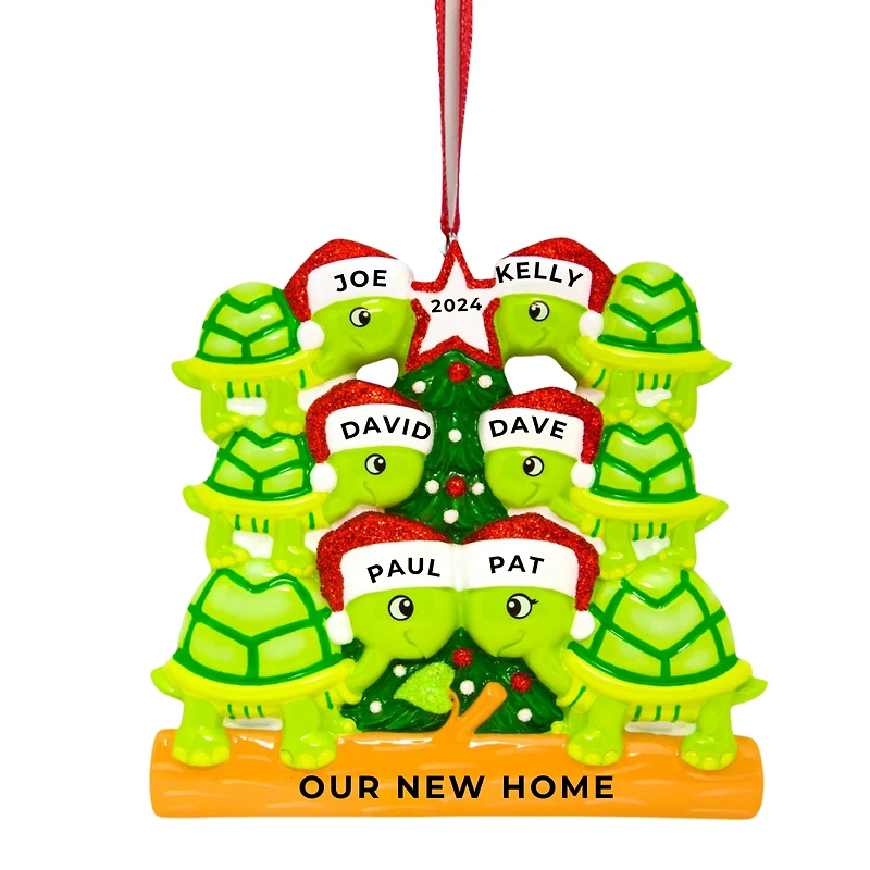 Turtle Family of 6 Ornament