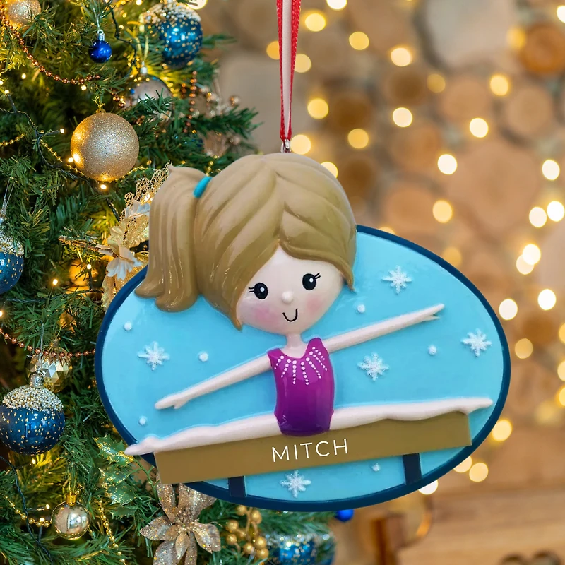 Gymnast w/Stars Ornament