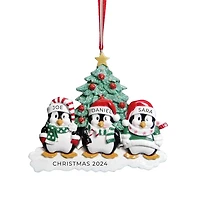Winter Penguin Family of 3 Ornament