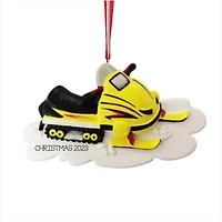 Yellow Snow Mobile Ornament