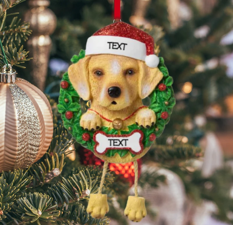 Yellow Lab Dog Ornament
