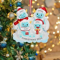 Yeti Family of 4 Ornament