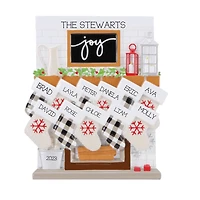 Mantle Stocking Family of 11 Ornament