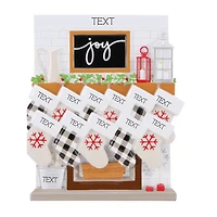 Mantle Stocking Family of 11 Ornament