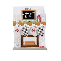 Mantle Stocking Family of 4 Ornament