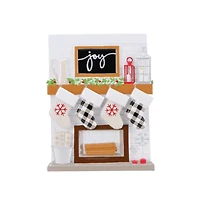 Mantle Stocking Family of 4 Ornament
