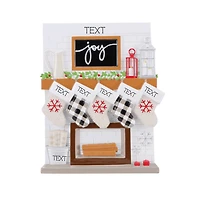 Mantle Stocking Family of 5 Ornament
