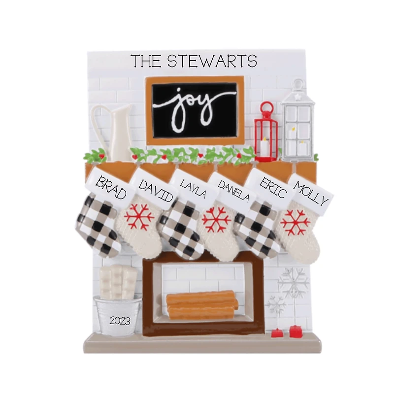 Mantle Stocking Family of Ornament
