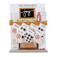 Mantle Stocking Family of 7 Ornament