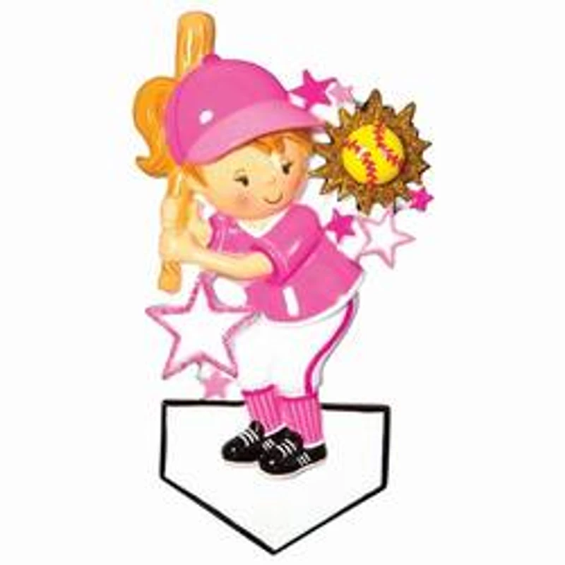Softball Girl Player Ornament