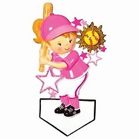Softball Girl Player Ornament