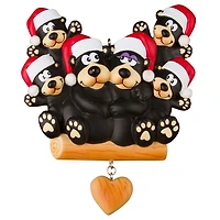 Black Bear Family of 6 Ornament