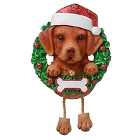 Chocolate Lab Dog Ornament