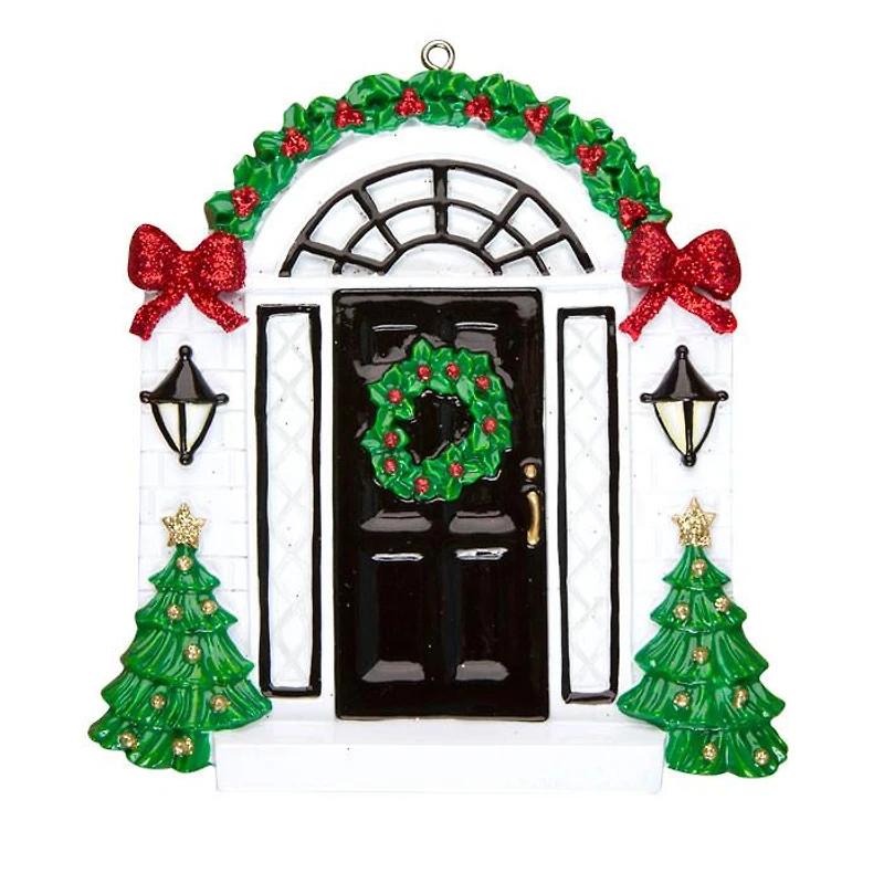 Elegant Black Door Ornament