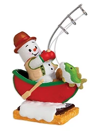 Fisherman Snowman Ornament
