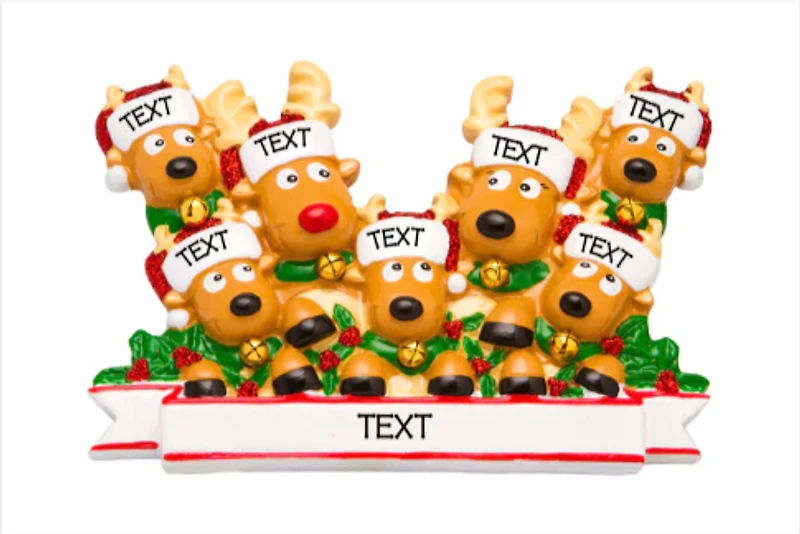 New Reindeer (family of 7) Ornament