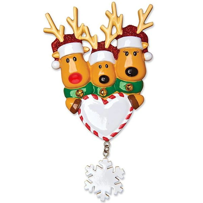 Reindeer Family of 3 Ornament